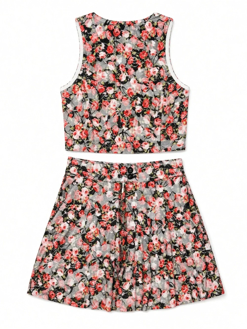 Millau Floral 2-Piece Crop Top + Skirt Set – Size S✨NWOT